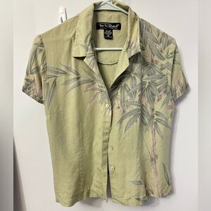 Tori Richard M Sage green Bamboo Print Women’s  Shirt